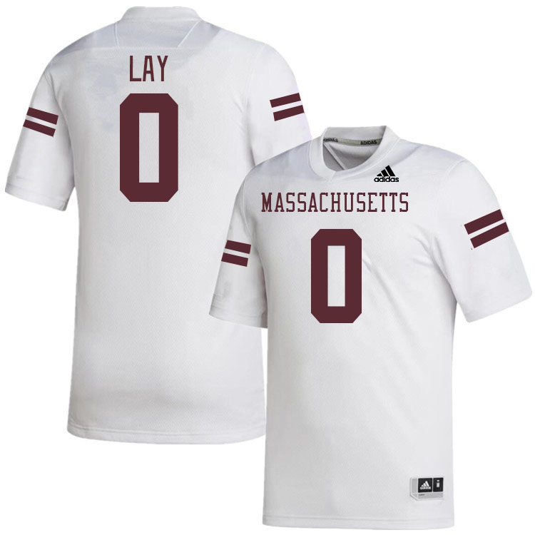 Massachusetts Minutemen #0 Jaelyn Lay College Football Jerseys Stitched-White